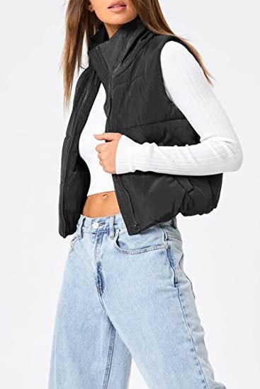 Down Tank Top Women's Sleeveless Winter Short Coat