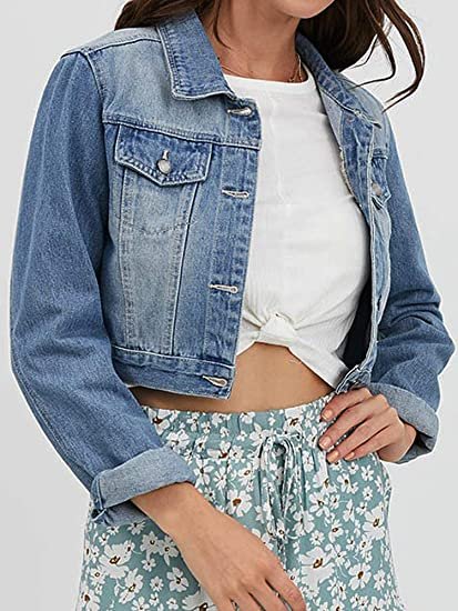 Women Washed Denim Jacket